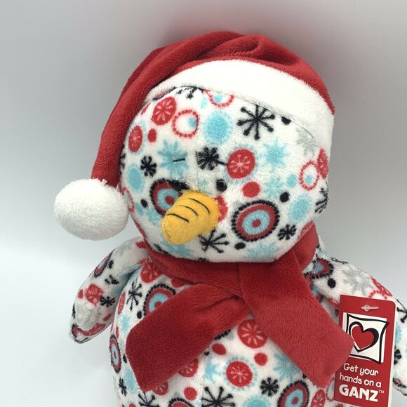 Ganz Popping Polkadot Winter Cutie Snowman Plush Toy - 10" HX11072 - Picture 2 of 6